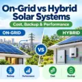 On-Grid vs Hybrid Solar Systems: Key Differences in Cost, Backup & Performance